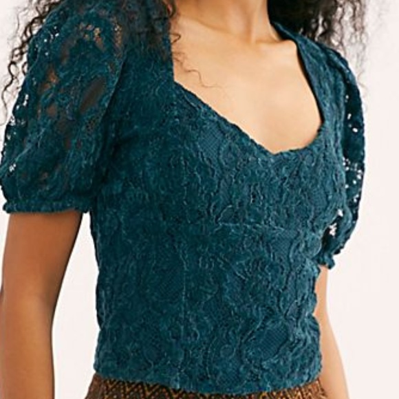 Free People Tops - Free People Oh So Lovely Spirulina Blouse